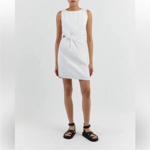 NWT DISSH Leilani White Linen Cutout Minidress Size 2